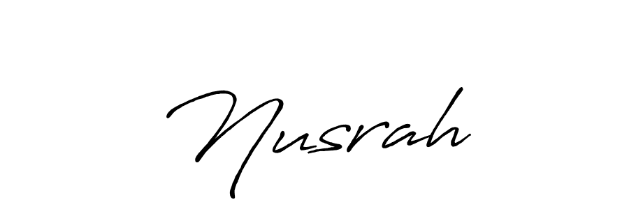 Antro_Vectra_Bolder is a professional signature style that is perfect for those who want to add a touch of class to their signature. It is also a great choice for those who want to make their signature more unique. Get Nusrah❤ name to fancy signature for free. Nusrah❤ signature style 7 images and pictures png