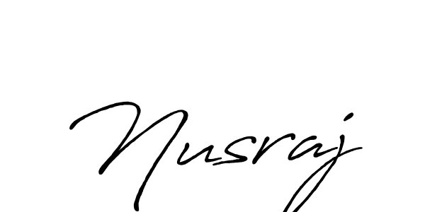 Also we have Nusraj name is the best signature style. Create professional handwritten signature collection using Antro_Vectra_Bolder autograph style. Nusraj signature style 7 images and pictures png