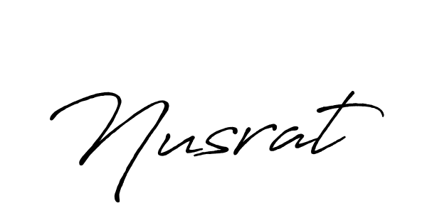 Also we have Nusrat name is the best signature style. Create professional handwritten signature collection using Antro_Vectra_Bolder autograph style. Nusrat signature style 7 images and pictures png