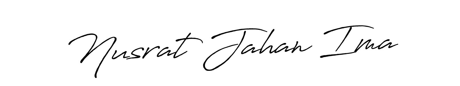 Nusrat Jahan Ima stylish signature style. Best Handwritten Sign (Antro_Vectra_Bolder) for my name. Handwritten Signature Collection Ideas for my name Nusrat Jahan Ima. Nusrat Jahan Ima signature style 7 images and pictures png
