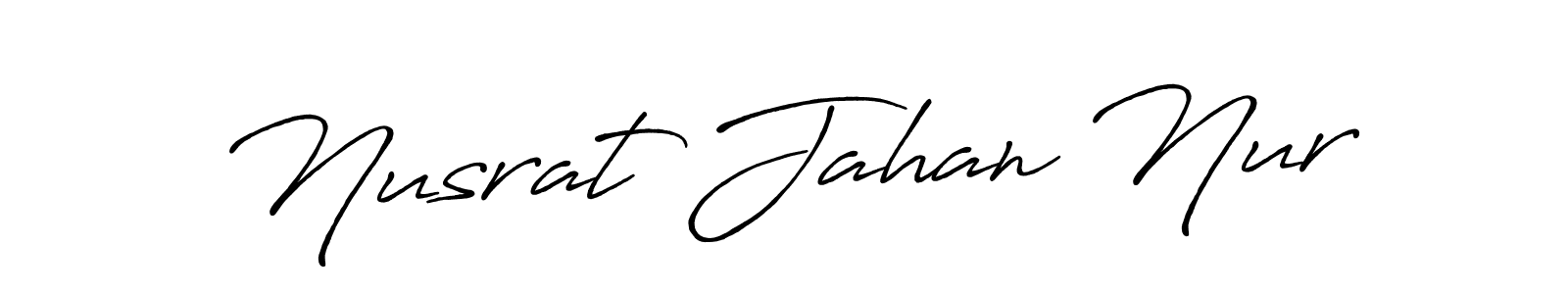 Similarly Antro_Vectra_Bolder is the best handwritten signature design. Signature creator online .You can use it as an online autograph creator for name Nusrat Jahan Nur. Nusrat Jahan Nur signature style 7 images and pictures png