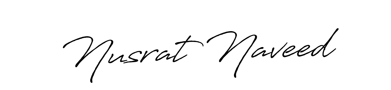 Nusrat Naveed stylish signature style. Best Handwritten Sign (Antro_Vectra_Bolder) for my name. Handwritten Signature Collection Ideas for my name Nusrat Naveed. Nusrat Naveed signature style 7 images and pictures png