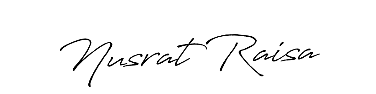 Design your own signature with our free online signature maker. With this signature software, you can create a handwritten (Antro_Vectra_Bolder) signature for name Nusrat Raisa. Nusrat Raisa signature style 7 images and pictures png