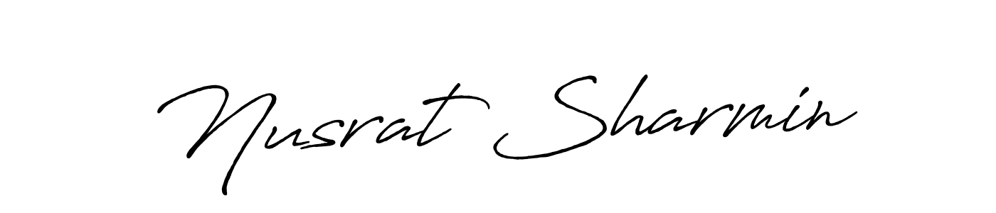 Also You can easily find your signature by using the search form. We will create Nusrat Sharmin name handwritten signature images for you free of cost using Antro_Vectra_Bolder sign style. Nusrat Sharmin signature style 7 images and pictures png