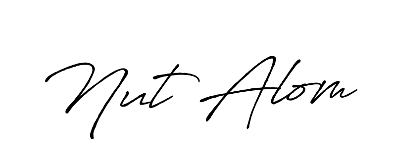 if you are searching for the best signature style for your name Nut Alom. so please give up your signature search. here we have designed multiple signature styles  using Antro_Vectra_Bolder. Nut Alom signature style 7 images and pictures png