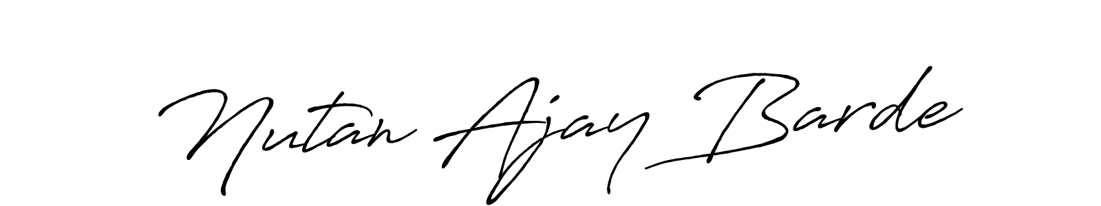 if you are searching for the best signature style for your name Nutan Ajay Barde. so please give up your signature search. here we have designed multiple signature styles  using Antro_Vectra_Bolder. Nutan Ajay Barde signature style 7 images and pictures png