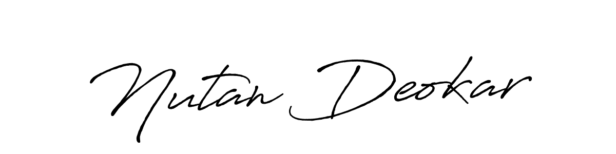Also we have Nutan Deokar name is the best signature style. Create professional handwritten signature collection using Antro_Vectra_Bolder autograph style. Nutan Deokar signature style 7 images and pictures png