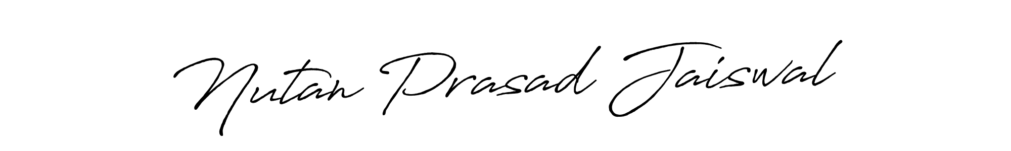 Design your own signature with our free online signature maker. With this signature software, you can create a handwritten (Antro_Vectra_Bolder) signature for name Nutan Prasad Jaiswal. Nutan Prasad Jaiswal signature style 7 images and pictures png