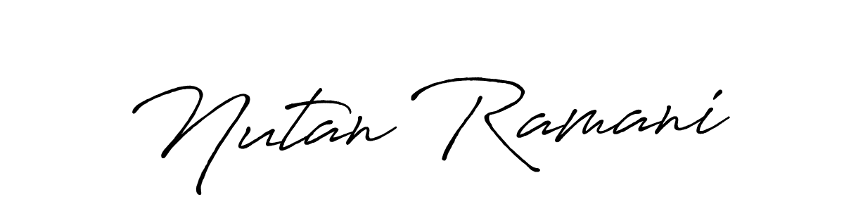 Antro_Vectra_Bolder is a professional signature style that is perfect for those who want to add a touch of class to their signature. It is also a great choice for those who want to make their signature more unique. Get Nutan Ramani name to fancy signature for free. Nutan Ramani signature style 7 images and pictures png
