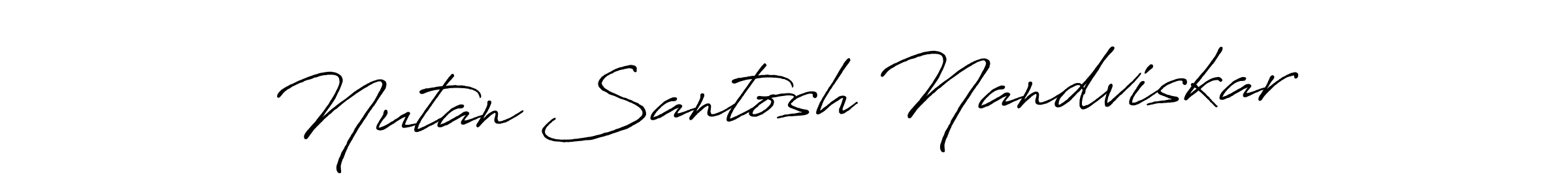 How to make Nutan Santosh Nandviskar signature? Antro_Vectra_Bolder is a professional autograph style. Create handwritten signature for Nutan Santosh Nandviskar name. Nutan Santosh Nandviskar signature style 7 images and pictures png