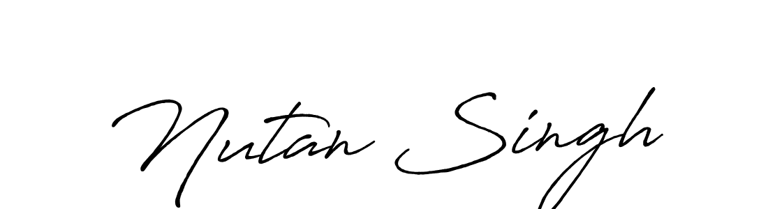 Create a beautiful signature design for name Nutan Singh. With this signature (Antro_Vectra_Bolder) fonts, you can make a handwritten signature for free. Nutan Singh signature style 7 images and pictures png