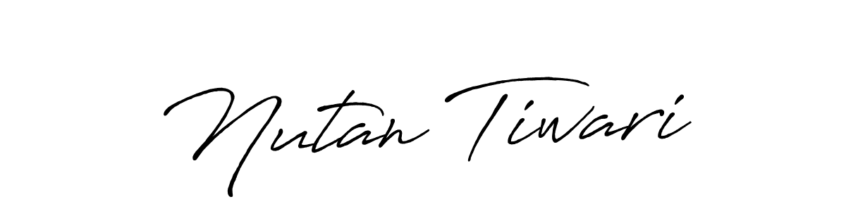 You should practise on your own different ways (Antro_Vectra_Bolder) to write your name (Nutan Tiwari) in signature. don't let someone else do it for you. Nutan Tiwari signature style 7 images and pictures png