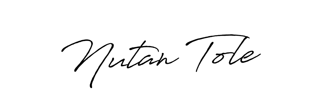 You should practise on your own different ways (Antro_Vectra_Bolder) to write your name (Nutan Tole) in signature. don't let someone else do it for you. Nutan Tole signature style 7 images and pictures png