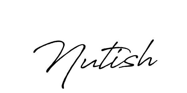 if you are searching for the best signature style for your name Nutish. so please give up your signature search. here we have designed multiple signature styles  using Antro_Vectra_Bolder. Nutish signature style 7 images and pictures png