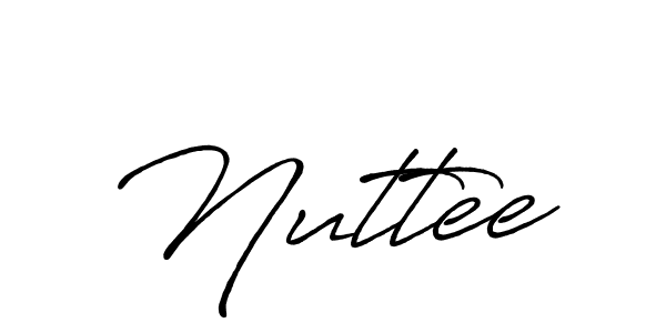 Nuttee stylish signature style. Best Handwritten Sign (Antro_Vectra_Bolder) for my name. Handwritten Signature Collection Ideas for my name Nuttee. Nuttee signature style 7 images and pictures png