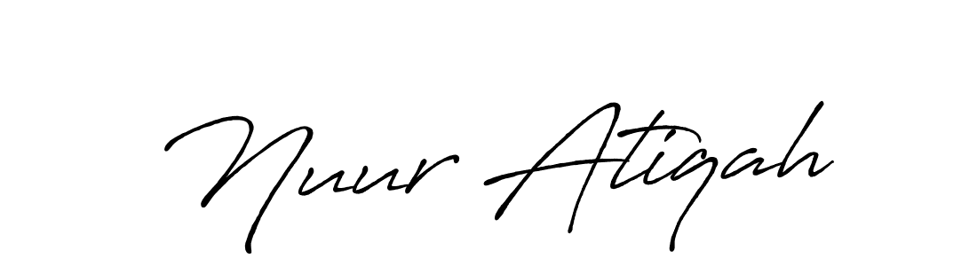 How to Draw Nuur Atiqah signature style? Antro_Vectra_Bolder is a latest design signature styles for name Nuur Atiqah. Nuur Atiqah signature style 7 images and pictures png