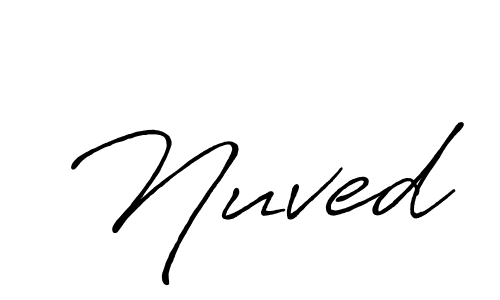 Make a beautiful signature design for name Nuved. Use this online signature maker to create a handwritten signature for free. Nuved signature style 7 images and pictures png