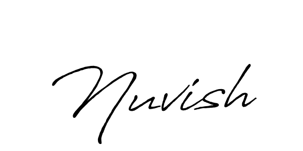 Nuvish stylish signature style. Best Handwritten Sign (Antro_Vectra_Bolder) for my name. Handwritten Signature Collection Ideas for my name Nuvish. Nuvish signature style 7 images and pictures png