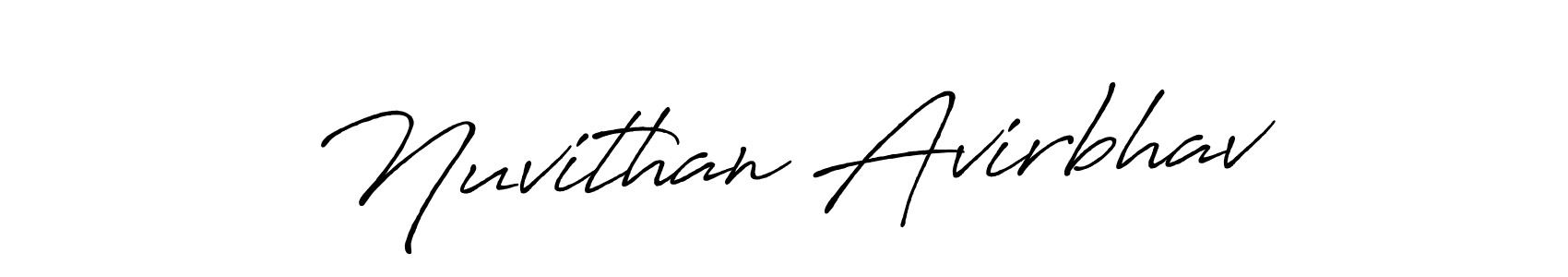 You can use this online signature creator to create a handwritten signature for the name Nuvithan Avirbhav. This is the best online autograph maker. Nuvithan Avirbhav signature style 7 images and pictures png