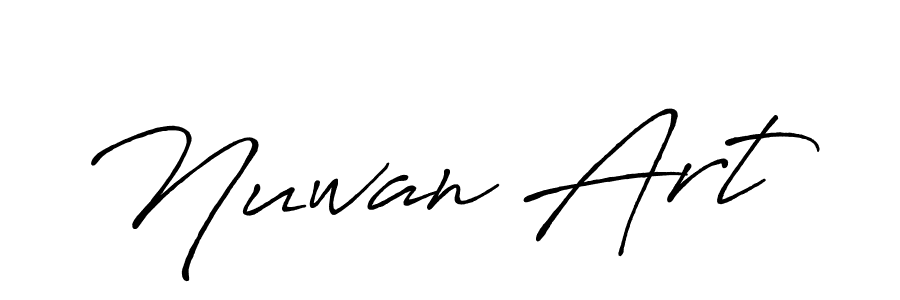 How to make Nuwan Art signature? Antro_Vectra_Bolder is a professional autograph style. Create handwritten signature for Nuwan Art name. Nuwan Art signature style 7 images and pictures png