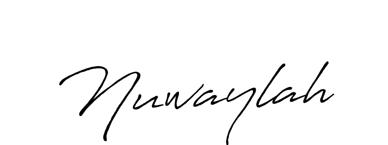 The best way (Antro_Vectra_Bolder) to make a short signature is to pick only two or three words in your name. The name Nuwaylah include a total of six letters. For converting this name. Nuwaylah signature style 7 images and pictures png