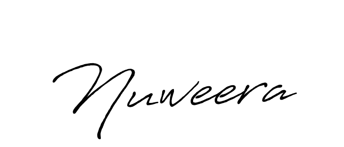 Nuweera stylish signature style. Best Handwritten Sign (Antro_Vectra_Bolder) for my name. Handwritten Signature Collection Ideas for my name Nuweera. Nuweera signature style 7 images and pictures png