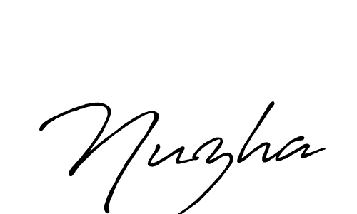Nuzha stylish signature style. Best Handwritten Sign (Antro_Vectra_Bolder) for my name. Handwritten Signature Collection Ideas for my name Nuzha. Nuzha signature style 7 images and pictures png