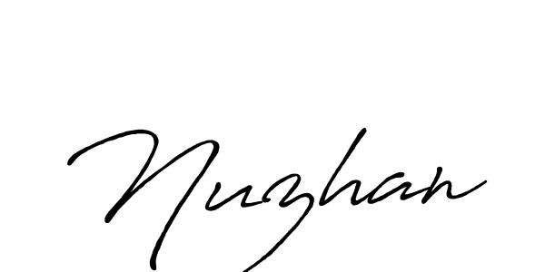 Use a signature maker to create a handwritten signature online. With this signature software, you can design (Antro_Vectra_Bolder) your own signature for name Nuzhan. Nuzhan signature style 7 images and pictures png