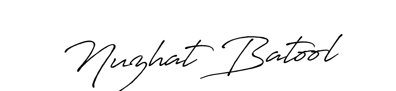 Make a beautiful signature design for name Nuzhat Batool. Use this online signature maker to create a handwritten signature for free. Nuzhat Batool signature style 7 images and pictures png