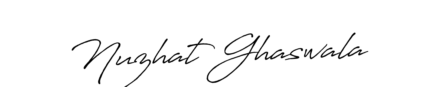 Nuzhat Ghaswala stylish signature style. Best Handwritten Sign (Antro_Vectra_Bolder) for my name. Handwritten Signature Collection Ideas for my name Nuzhat Ghaswala. Nuzhat Ghaswala signature style 7 images and pictures png