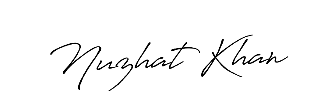 It looks lik you need a new signature style for name Nuzhat Khan. Design unique handwritten (Antro_Vectra_Bolder) signature with our free signature maker in just a few clicks. Nuzhat Khan signature style 7 images and pictures png