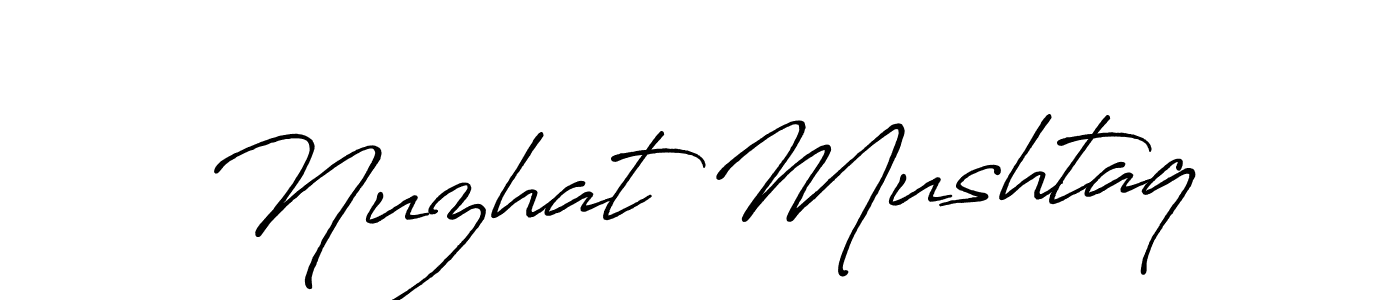 You should practise on your own different ways (Antro_Vectra_Bolder) to write your name (Nuzhat Mushtaq) in signature. don't let someone else do it for you. Nuzhat Mushtaq signature style 7 images and pictures png