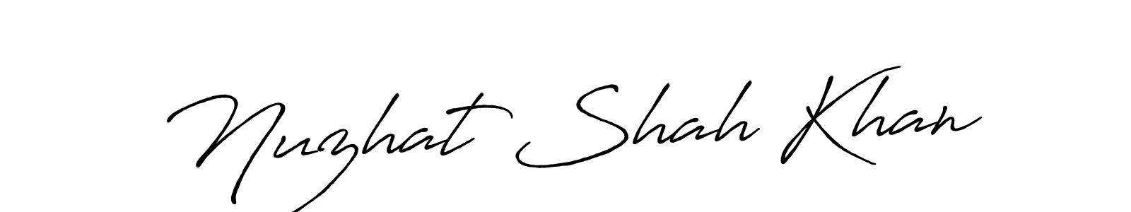 Make a short Nuzhat Shah Khan signature style. Manage your documents anywhere anytime using Antro_Vectra_Bolder. Create and add eSignatures, submit forms, share and send files easily. Nuzhat Shah Khan signature style 7 images and pictures png