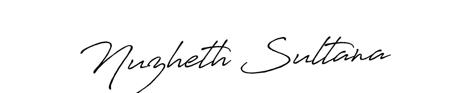 Nuzheth Sultana stylish signature style. Best Handwritten Sign (Antro_Vectra_Bolder) for my name. Handwritten Signature Collection Ideas for my name Nuzheth Sultana. Nuzheth Sultana signature style 7 images and pictures png