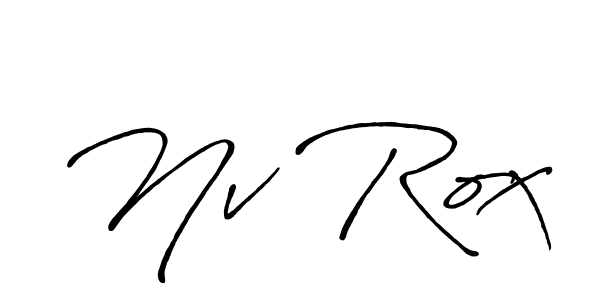 Create a beautiful signature design for name Nv Rox. With this signature (Antro_Vectra_Bolder) fonts, you can make a handwritten signature for free. Nv Rox signature style 7 images and pictures png
