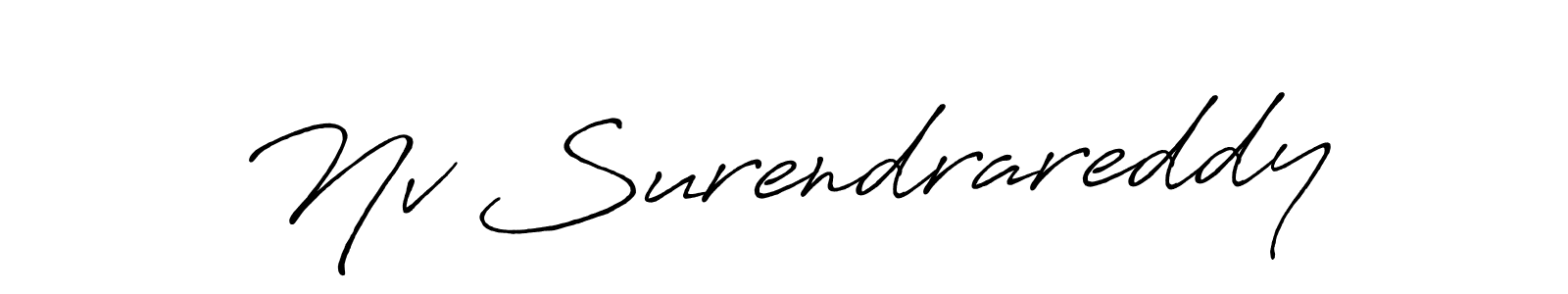 How to Draw Nv Surendrareddy signature style? Antro_Vectra_Bolder is a latest design signature styles for name Nv Surendrareddy. Nv Surendrareddy signature style 7 images and pictures png