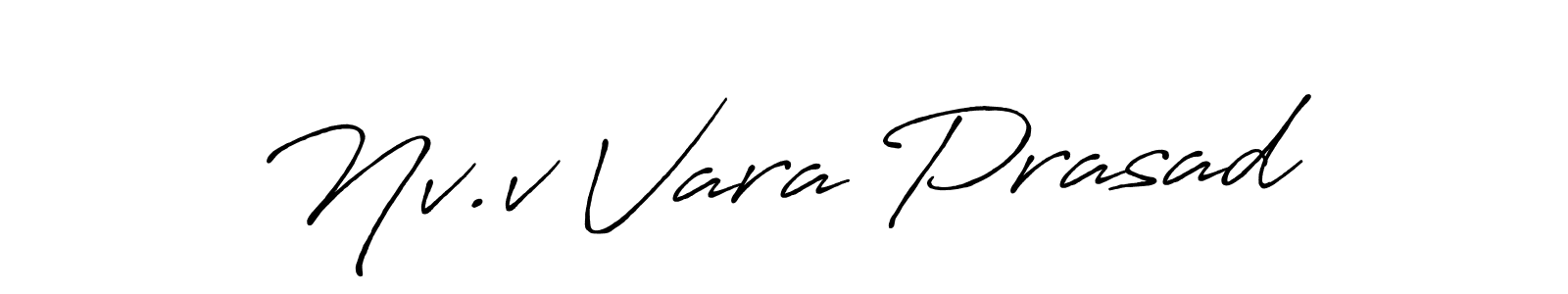 Make a beautiful signature design for name Nv.v Vara Prasad. With this signature (Antro_Vectra_Bolder) style, you can create a handwritten signature for free. Nv.v Vara Prasad signature style 7 images and pictures png