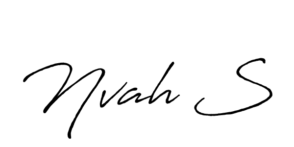 if you are searching for the best signature style for your name Nvah S. so please give up your signature search. here we have designed multiple signature styles  using Antro_Vectra_Bolder. Nvah S signature style 7 images and pictures png