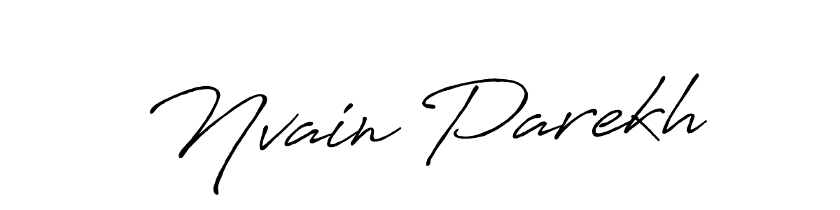 Nvain Parekh stylish signature style. Best Handwritten Sign (Antro_Vectra_Bolder) for my name. Handwritten Signature Collection Ideas for my name Nvain Parekh. Nvain Parekh signature style 7 images and pictures png