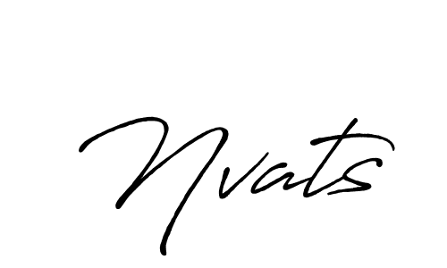 Make a beautiful signature design for name Nvats. With this signature (Antro_Vectra_Bolder) style, you can create a handwritten signature for free. Nvats signature style 7 images and pictures png