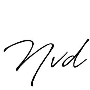 Create a beautiful signature design for name Nvd. With this signature (Antro_Vectra_Bolder) fonts, you can make a handwritten signature for free. Nvd signature style 7 images and pictures png