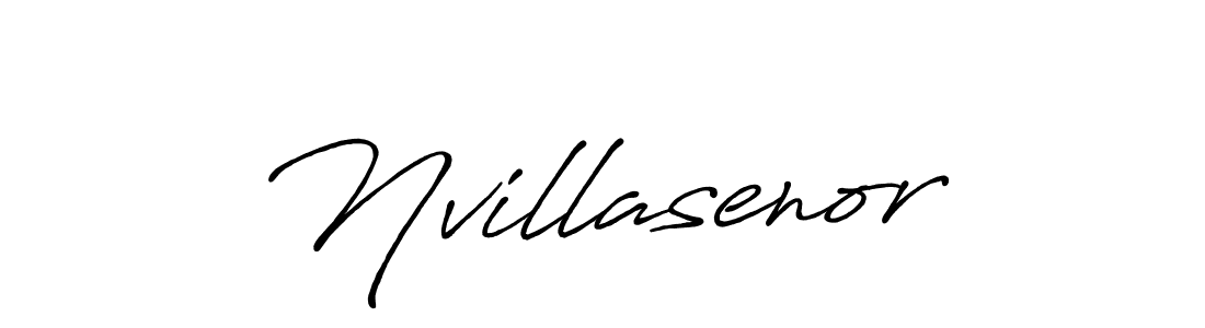 Nvillasenor stylish signature style. Best Handwritten Sign (Antro_Vectra_Bolder) for my name. Handwritten Signature Collection Ideas for my name Nvillasenor. Nvillasenor signature style 7 images and pictures png