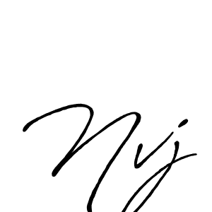 Design your own signature with our free online signature maker. With this signature software, you can create a handwritten (Antro_Vectra_Bolder) signature for name Nvj. Nvj signature style 7 images and pictures png