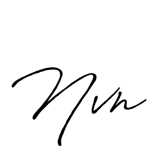 Make a beautiful signature design for name Nvn. With this signature (Antro_Vectra_Bolder) style, you can create a handwritten signature for free. Nvn signature style 7 images and pictures png