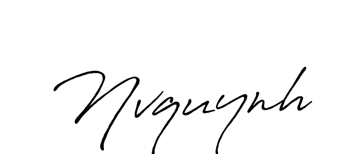 How to make Nvquynh signature? Antro_Vectra_Bolder is a professional autograph style. Create handwritten signature for Nvquynh name. Nvquynh signature style 7 images and pictures png