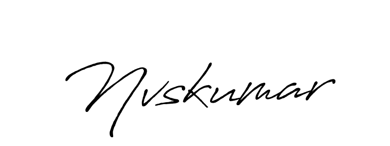 How to make Nvskumar signature? Antro_Vectra_Bolder is a professional autograph style. Create handwritten signature for Nvskumar name. Nvskumar signature style 7 images and pictures png