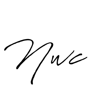 Nwc stylish signature style. Best Handwritten Sign (Antro_Vectra_Bolder) for my name. Handwritten Signature Collection Ideas for my name Nwc. Nwc signature style 7 images and pictures png