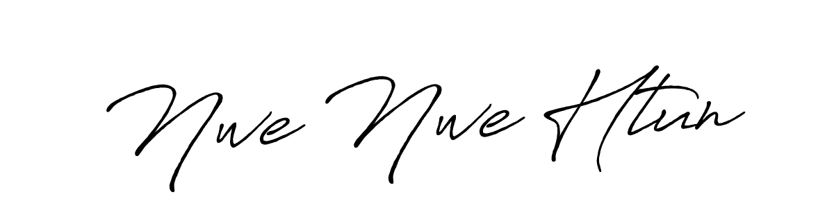 Also we have Nwe Nwe Htun name is the best signature style. Create professional handwritten signature collection using Antro_Vectra_Bolder autograph style. Nwe Nwe Htun signature style 7 images and pictures png