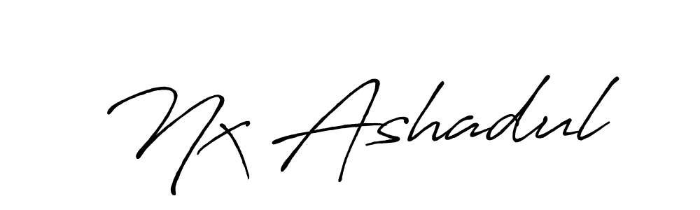 Use a signature maker to create a handwritten signature online. With this signature software, you can design (Antro_Vectra_Bolder) your own signature for name Nx Ashadul. Nx Ashadul signature style 7 images and pictures png