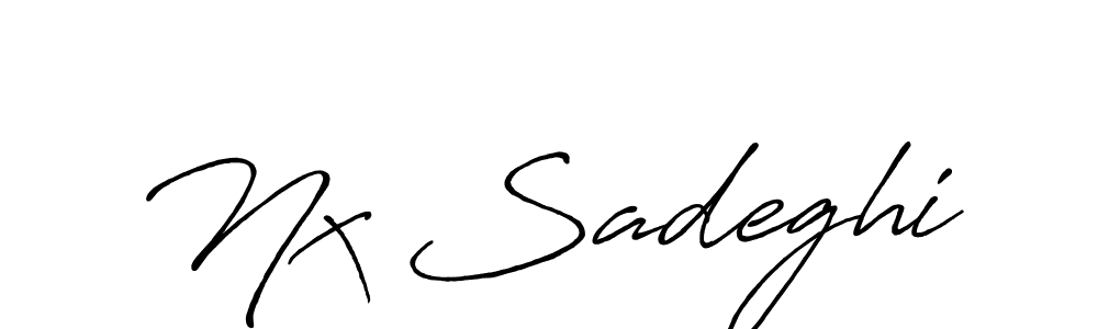 Design your own signature with our free online signature maker. With this signature software, you can create a handwritten (Antro_Vectra_Bolder) signature for name Nx Sadeghi. Nx Sadeghi signature style 7 images and pictures png